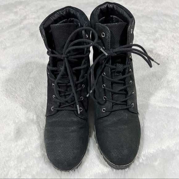 Botkier Alexa Black Suede Hiker Boots Size 7 - Picture 5 of 13